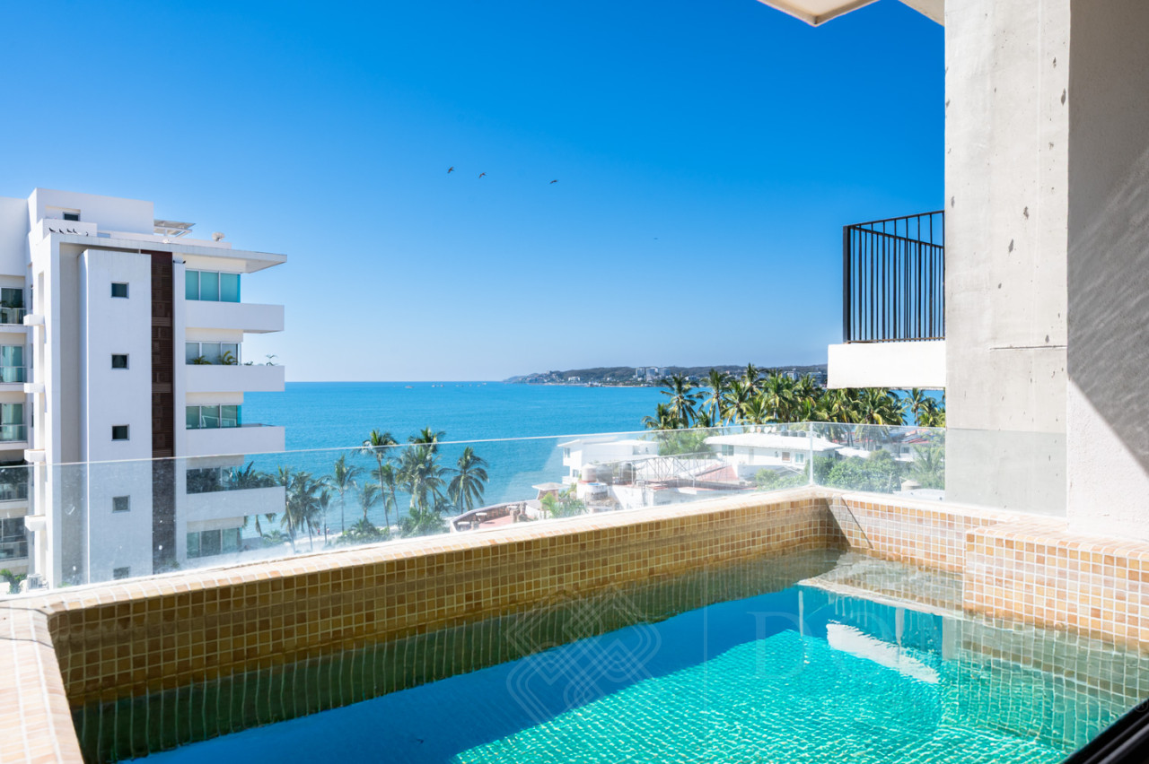 Departamento en Makare Playa Los Picos, Bucerias con vista al mar en venta